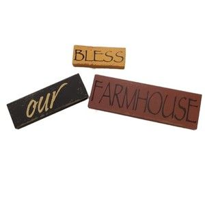 Bless Our Farmhouse shelf art